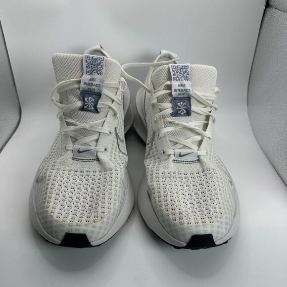 Nike Interact Run SE Shoes Mens  Size 10 White Photon Dust Black Metallic Silver main image 6